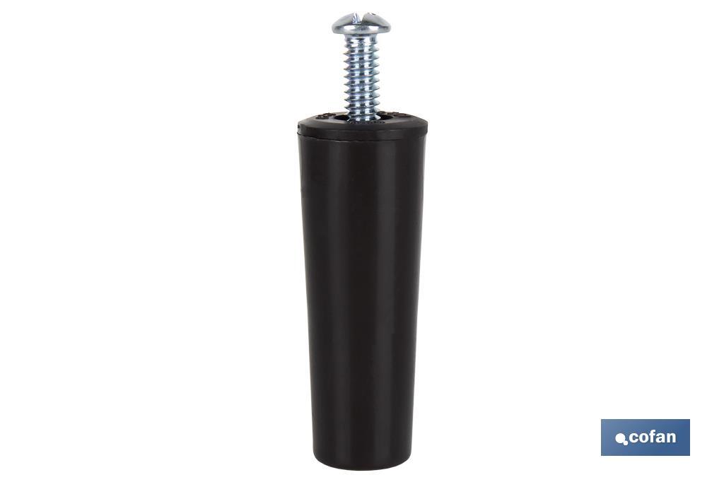 TOPE PERSIANA 60 MM MARRÓN CON TORNILLO M-6 (PACK: 20 UDS)