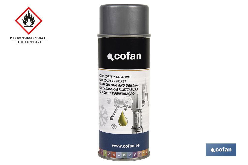 Aceite en spray para corte y taladro 400 ml | Lubricante de perforación | Para evitar el sobrecalentamiento
