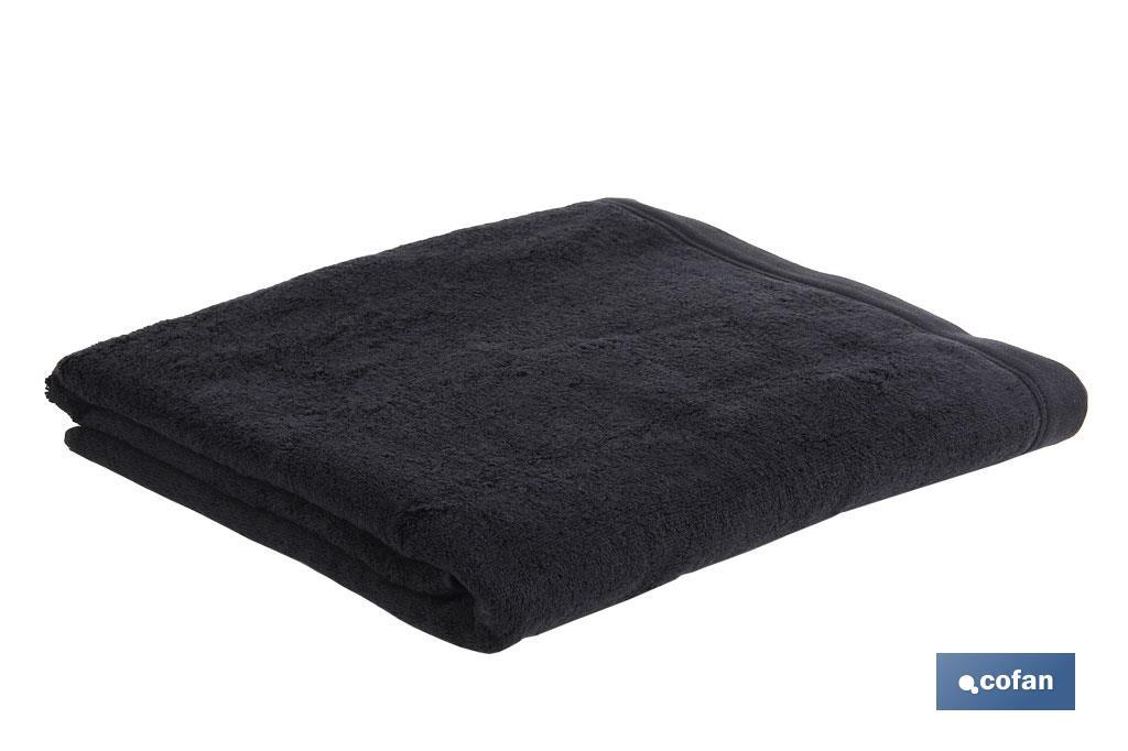 Toalla de Lavabo | Modelo Brillante | Color Negro | 100 % Algodón | Gramaje 580 g/m² | Medidas 50 x 100 cm