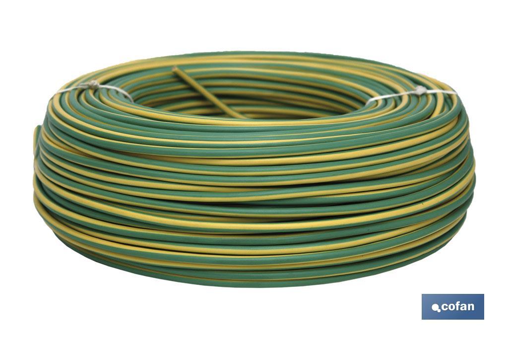 Rollo Cable Eléctrico de 100 m | H07V-K | Sección de cable en varias Medidas | Varios Colores